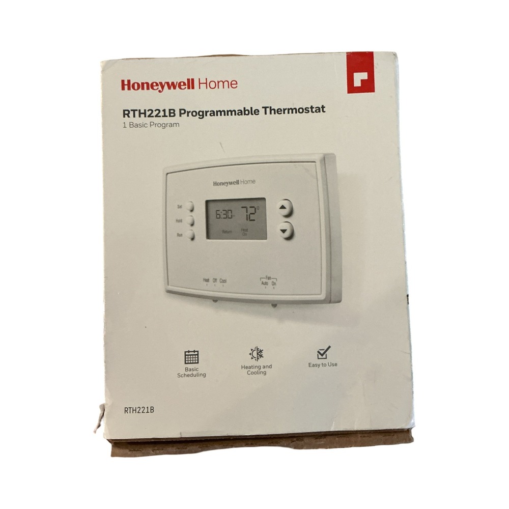 Honeywell Home RTH221B Programmable Thermostat 1 Week‎ Basic Program White